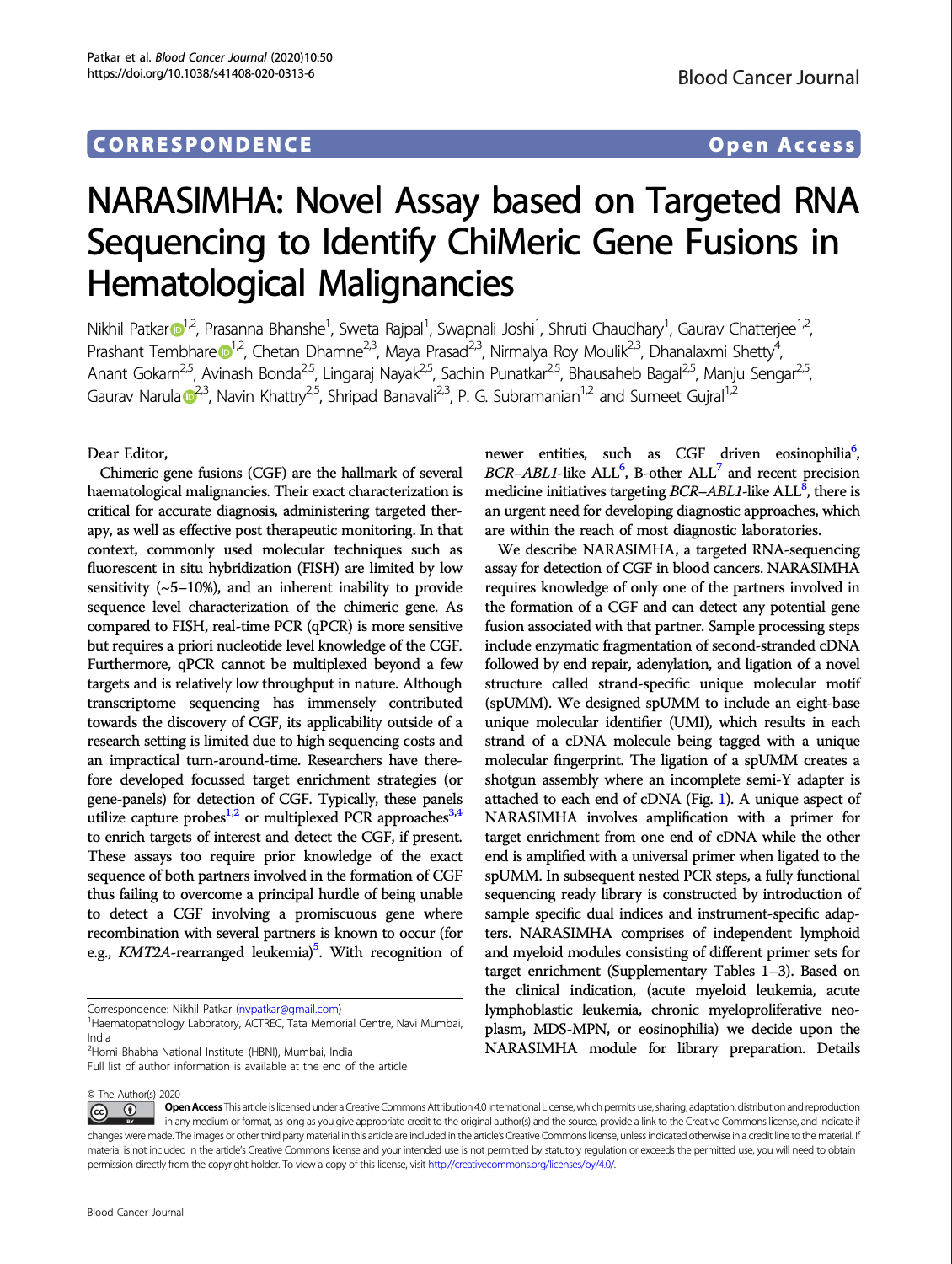 2020 Patkar et al BCJ Narasimha